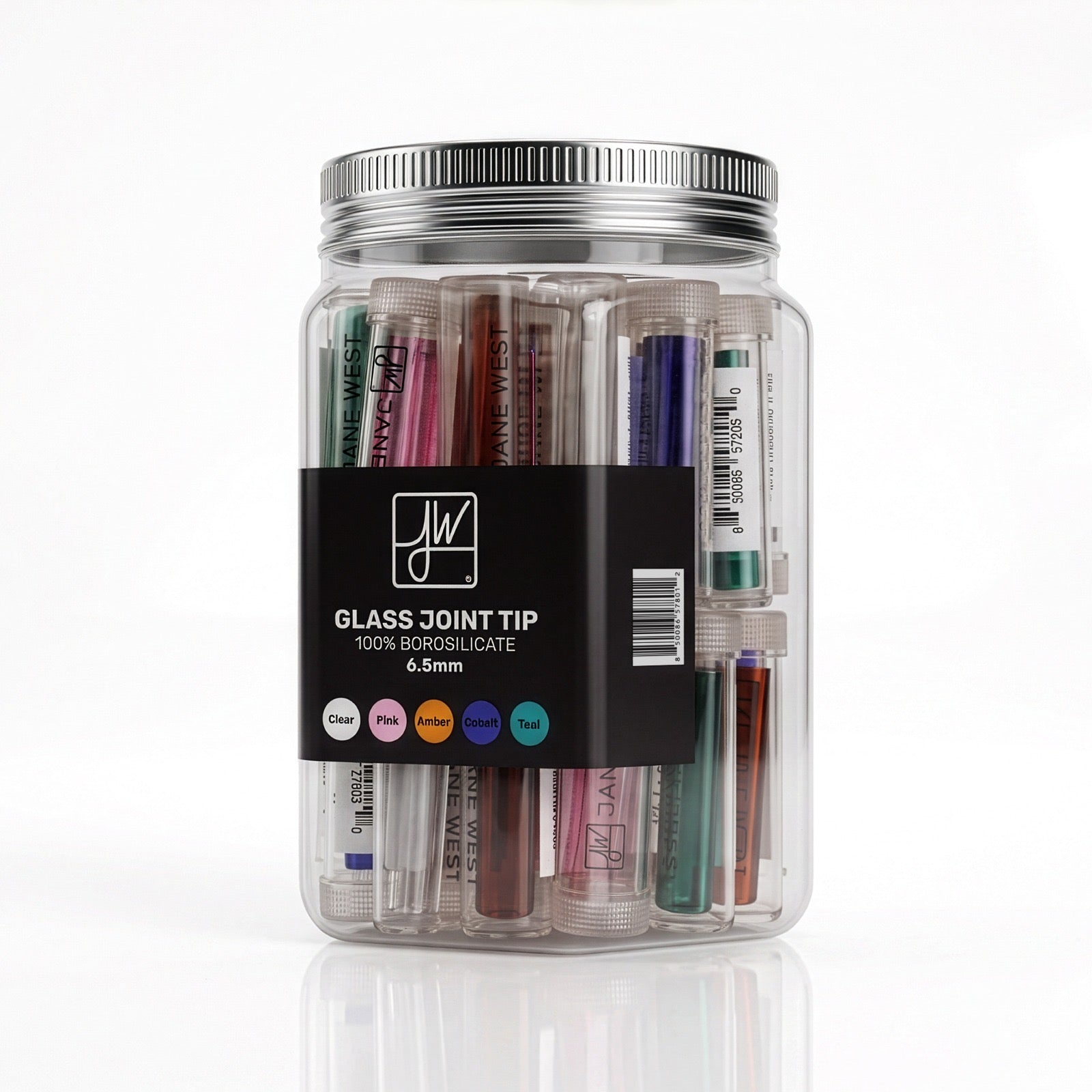 Assorted 6.5MM Glass Joint Tips — 50ct Retail/POS Tub