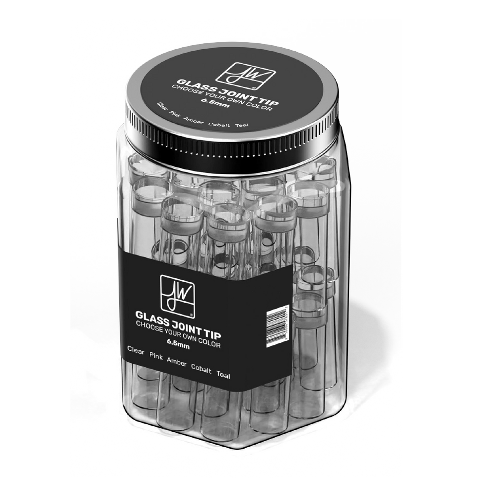 Assorted 6.5MM Glass Joint Tips — 50ct Retail/POS Tub