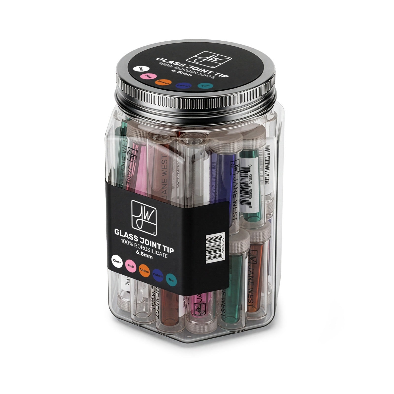 Assorted 6.5MM Glass Joint Tips — 50ct Retail/POS Tub