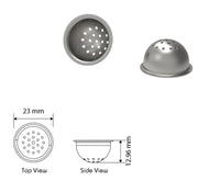 Bowl in Stainless Steel (2-pack) for Outdoor Silicone Pipe