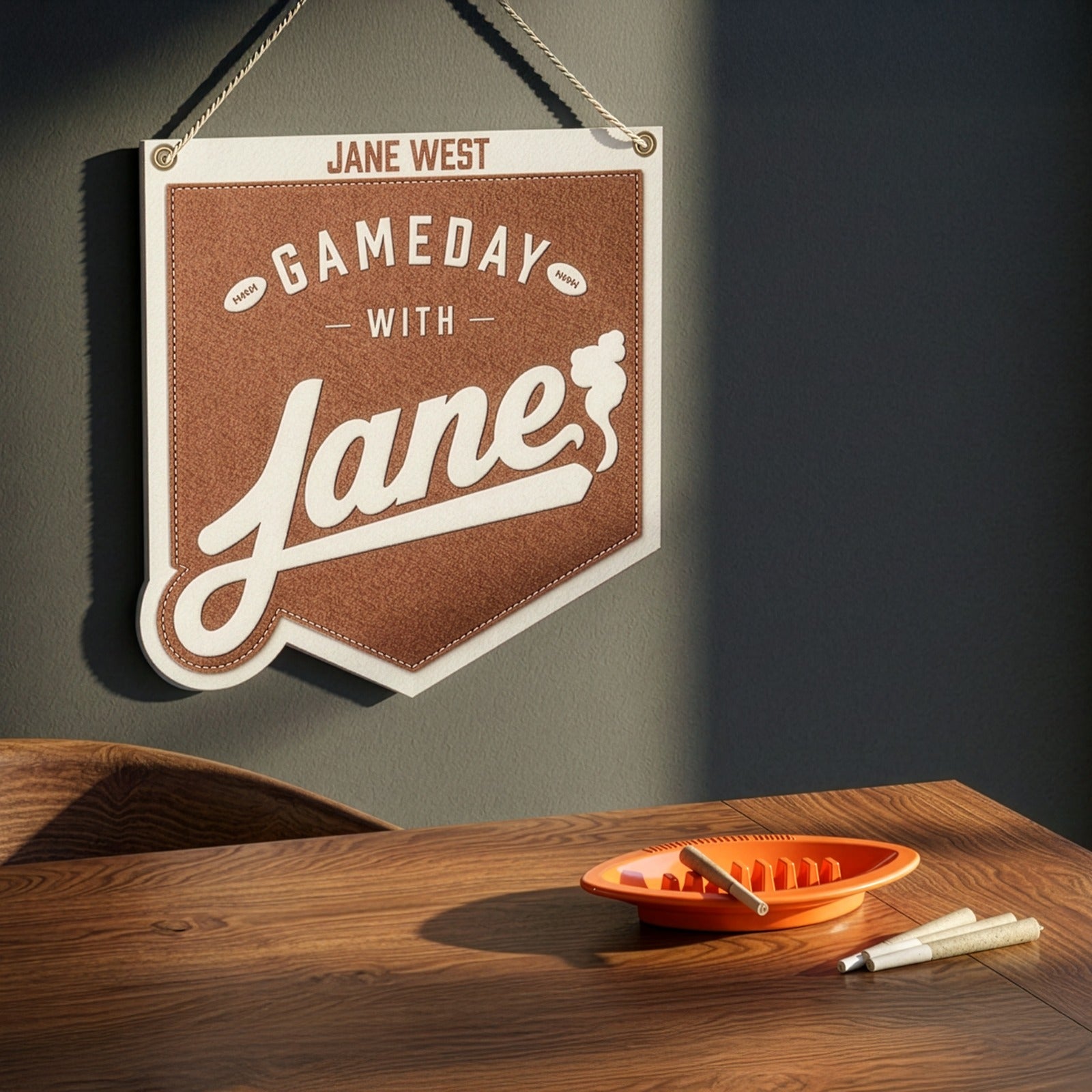 Gameday With Jane Football Ashtray