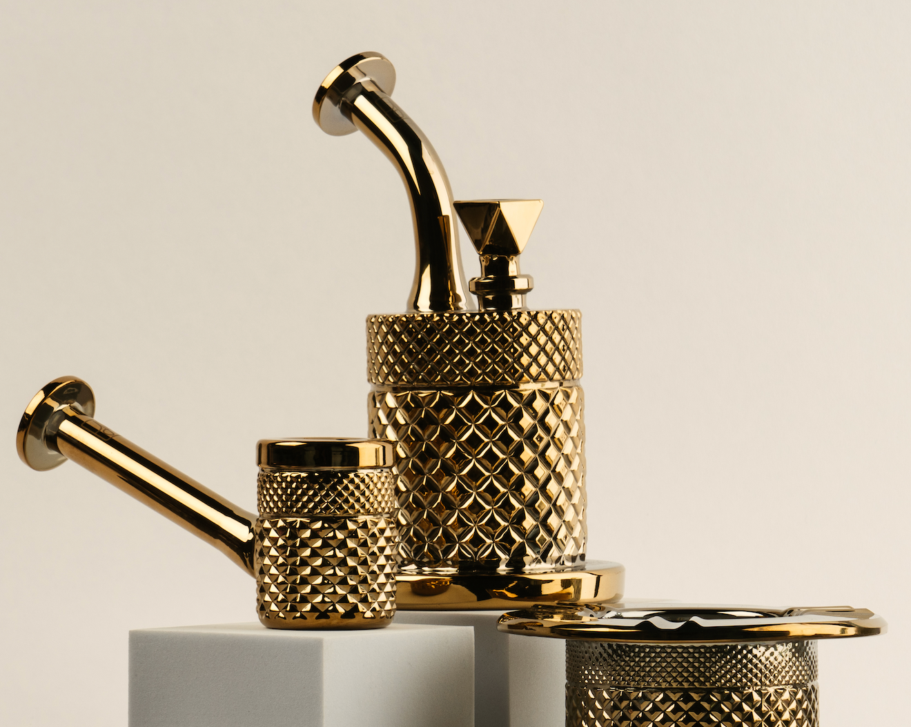 Twenties Collection Hand Pipe | Gold