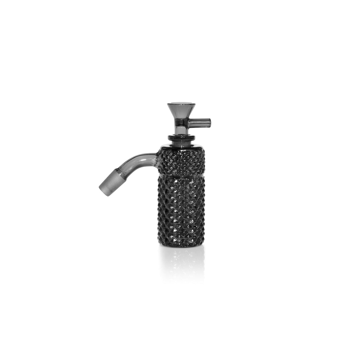Jane West x Prism Midnight Smoke glass ash catcher, 14mm 45 degree, with matching bowl