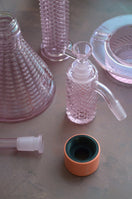 Switch Jane West x Prism Pink Lemonade 14mm 45 degree textured glass ash catcher, lifestyle photo 3 image