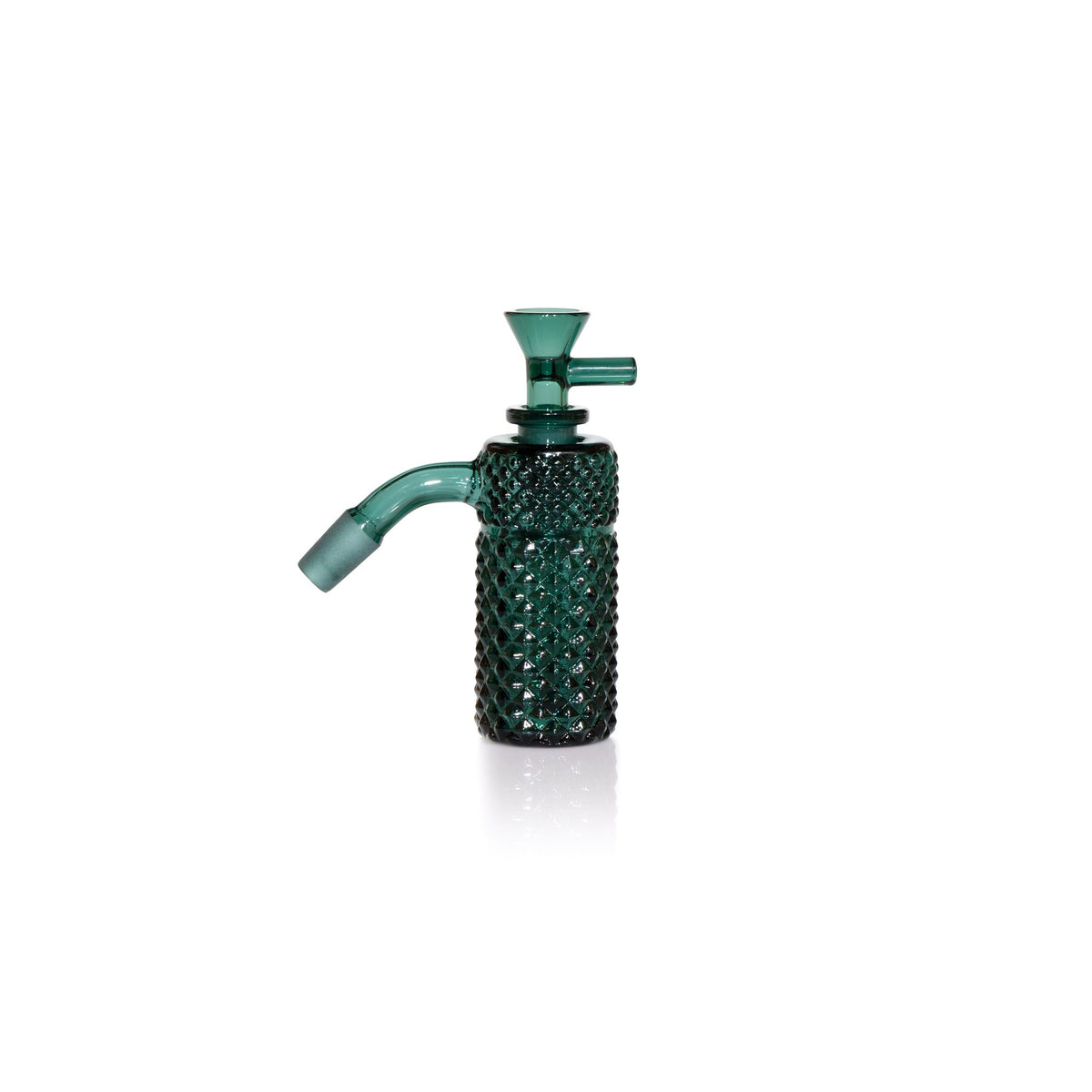 Jane West x Prism Teal glass ash catcher, 14mm 45 degree, with matching bowl