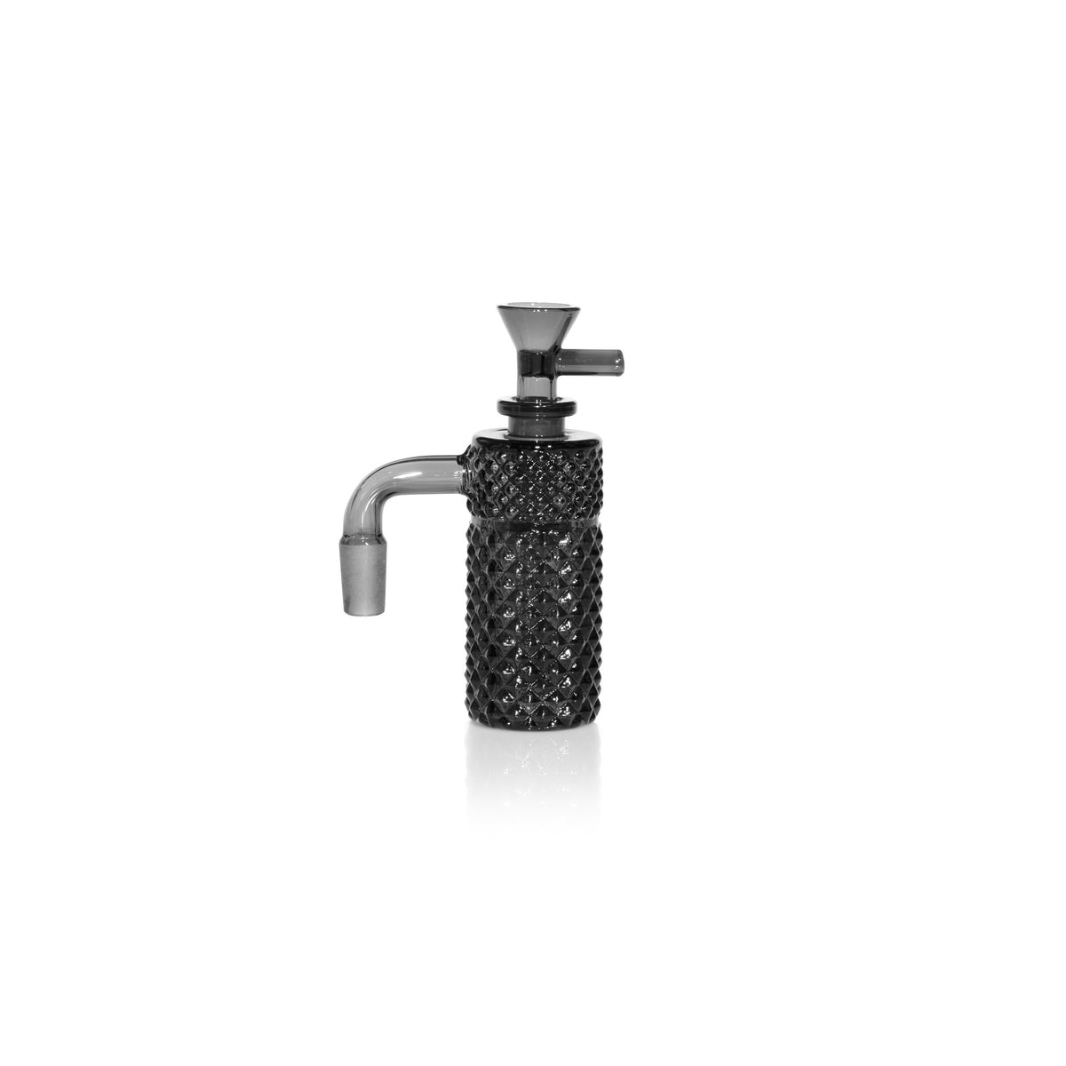 Jane West x Prism Smoke Gray glass ash catcher, 14mm 90 degree, with matching bowl