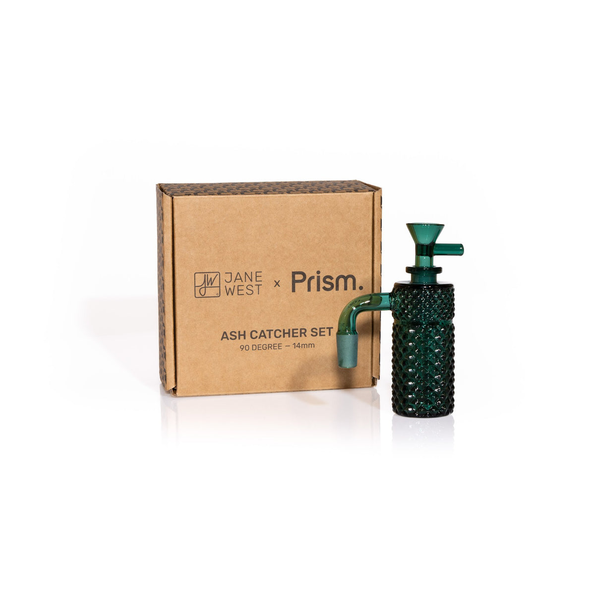 Jane West x Prism Teal 14mm 90 degree ash catcher with gift box