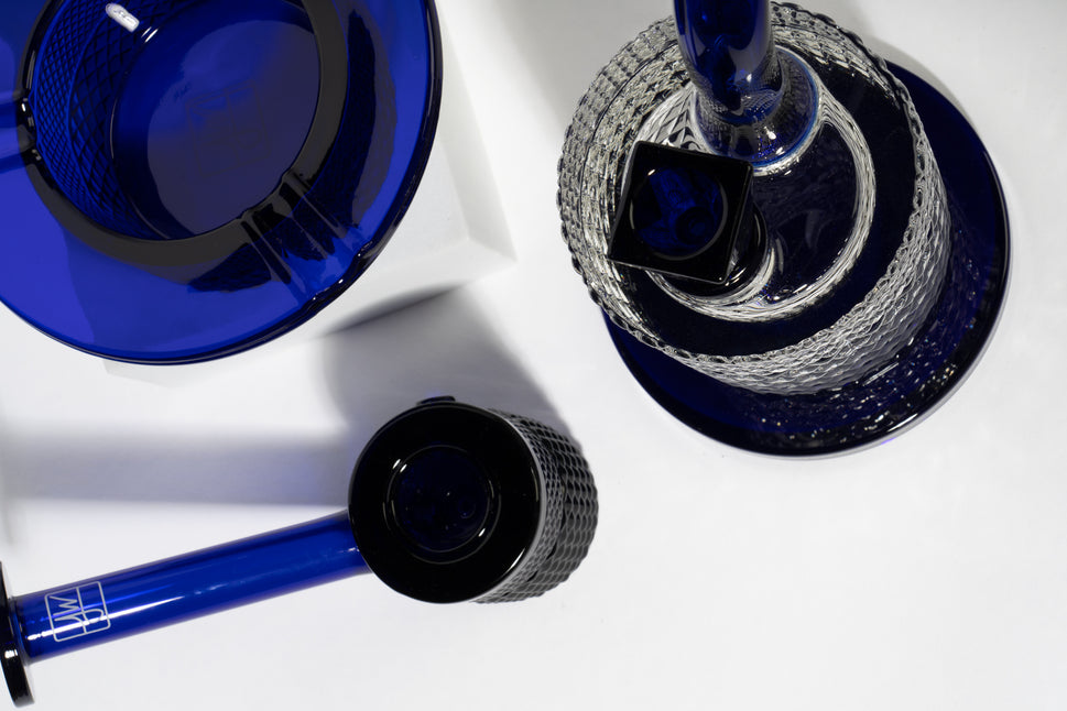 Twenties Collection Water Pipe | Cobalt